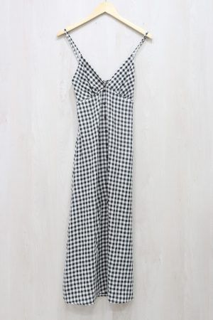 Vestido tiranta largo cuadros