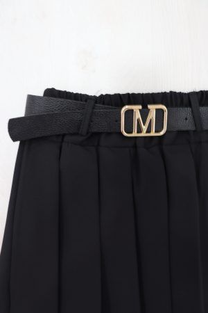 Falda mini  plisada cinturón