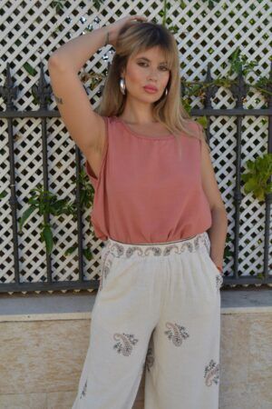 Blusa ribete trenzado