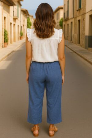 Blusa sin manga bordado