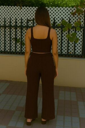 Conjunto punto calado top y pantalon