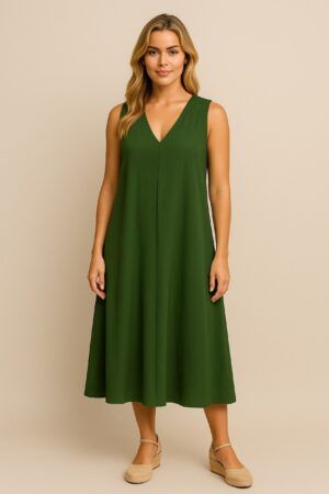 Vestido sin manga fluido