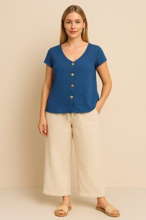 Pantalon tela  textura bolsillos