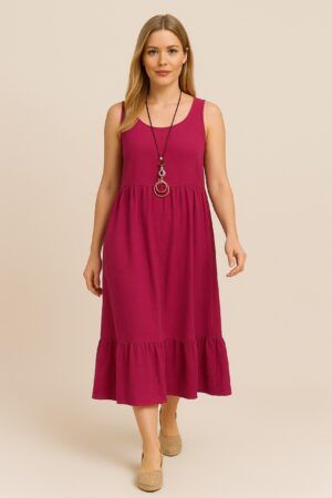Vestido sin manga collar