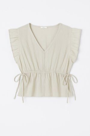 Blusa sin manga lazos laterales