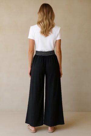 Pantalon tela  elastico fruncido