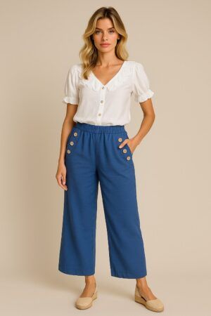 Pantalon tela  botones