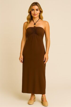 Vestido tiranta bolitas canale