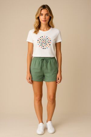 Pantalon tela  corto