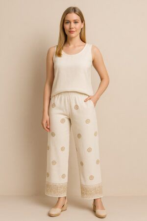 Pantalon tela  lino