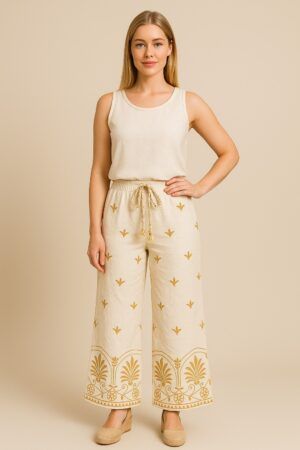 Pantalon tela  lino