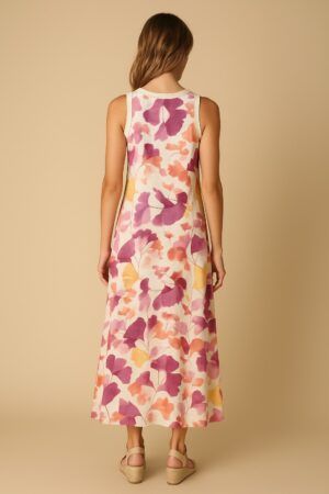 Vestido sin manga estampado