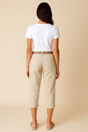 Pantalon tela  pirata lazo bolsillos