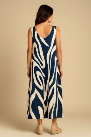 Vestido sin manga estampado