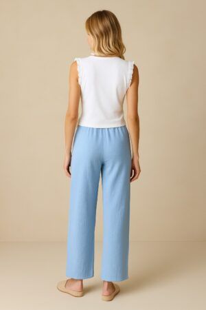 Pantalon tela  textura bolsillos