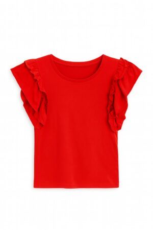 Camiseta volantes manga