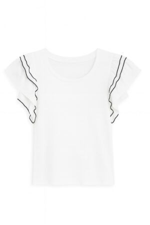 Camiseta volantes ribete