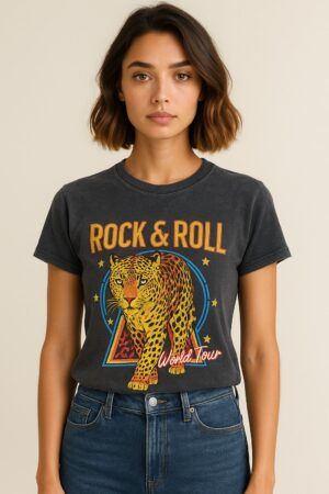Camiseta manga corta desgastada