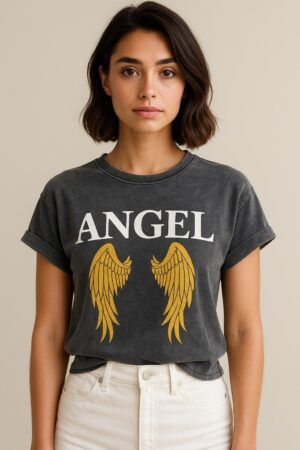 Camiseta manga corta desgastada