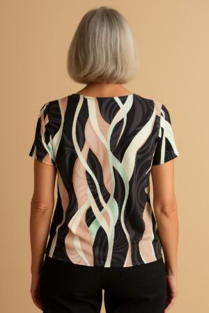Blusa larga manga corta