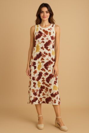 Vestido sin manga estampado