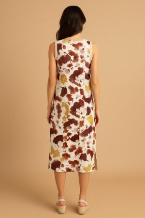 Vestido sin manga estampado