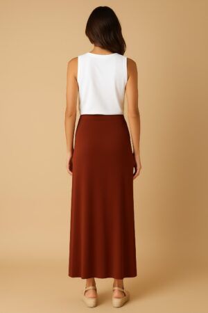 Falda midi aplique