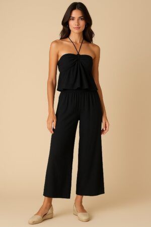 Pantalon vestir fluido engomado