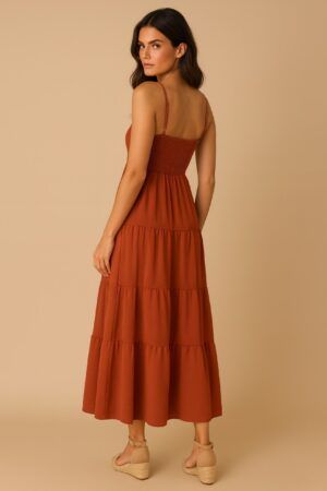 Vestido largo bordado