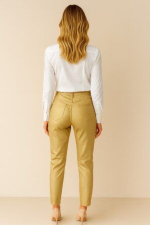 Pantalon vestir metalizado