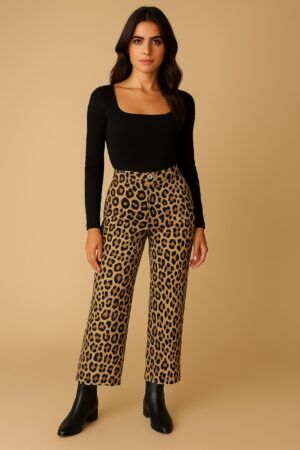 Pantalon vestir animal print