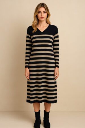 Vestido manga larga punto