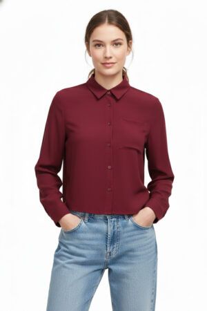 Camisa manga larga detalle nudo