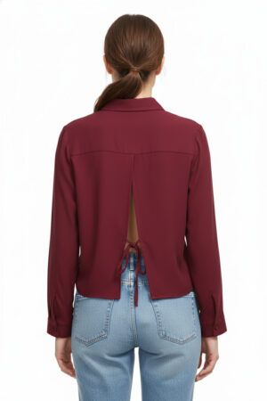 Camisa manga larga detalle nudo